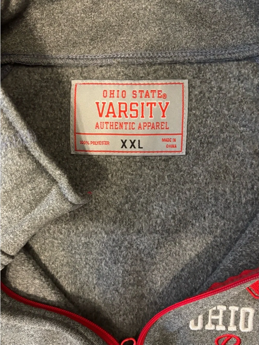 Authentic Apparel Ohio State Buckeyes Longsleeve Quarter Zip XXL